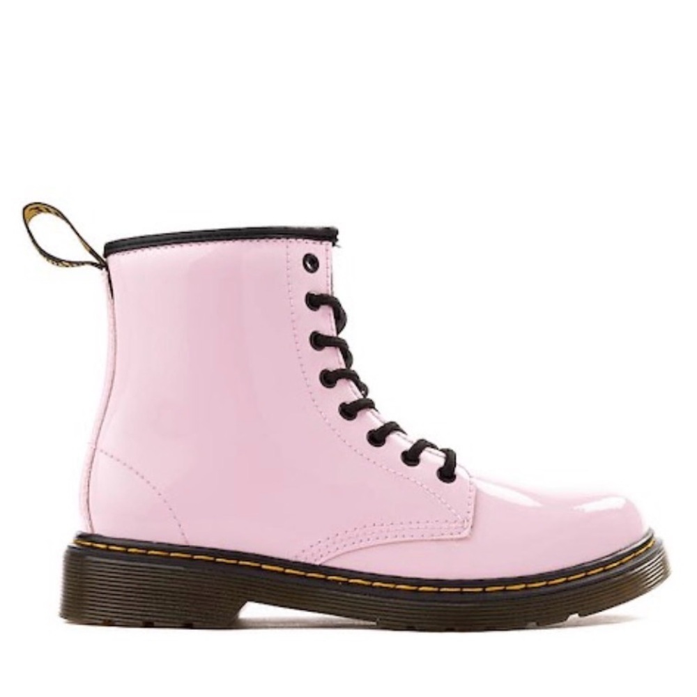 Kids Pink Doc Marten Lace-Up Boots - Picture 2 of 7